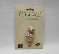 Alsy Lighting Lamp Finial Solid Brass Base Teddy Bear Santa