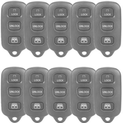 10Pcs 4 Buttons Remote Key Case Fob for Toyota Sequoia 4Runner Sequoia Matrix