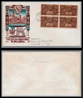 US FDC # 972 3c Indian Centennial  Cachet Craft BLOCK S.cancel 1948, 9Q6477