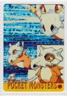 Cubone Pocket Monsters #45 Vending Prism Holo Vintage Pokemon Card Mewtwo Back