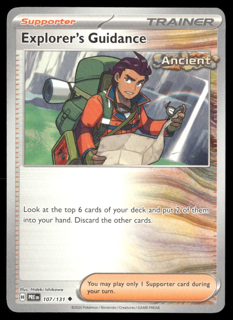 Explorer's Guidance Prismatic Evolutions 107/131 Uncommon Pokemon Near Mint