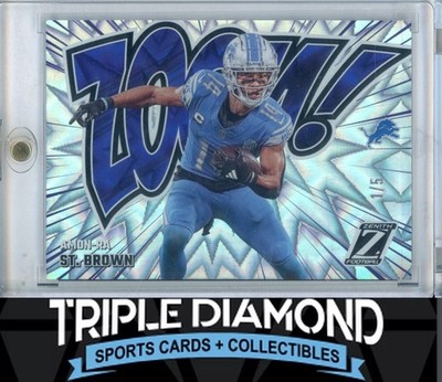 2024 Panini Zenith Amon-Ra St. Brown Zoom! Blue #1/5 Case Hit BNA602