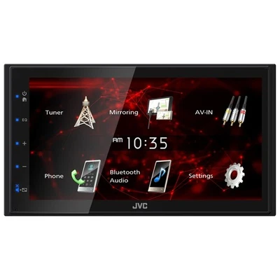 JVC KW-M180BT Double DIN 6.8" Screen Bluetooth USB Multimedia Stereo Receiver