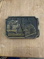 KENWORTH Trucks Trucking Belt Buckle 1977 TONKIN INC Seattle Washington Vintage