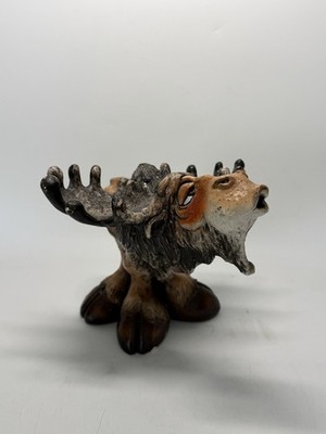 Vintage John Raya Beasties of the Kingdom Moose Figurine Sculpture