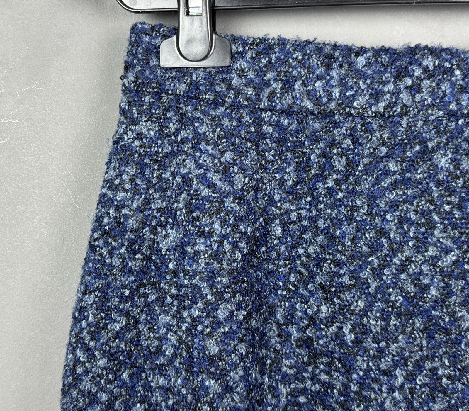 Gonna a matita vintage YVES SAINT LAURENT VARIATION blu lana acrilica taglia US4 FR 36