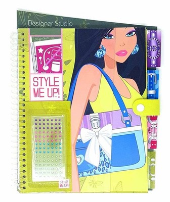 Style Me Up Zeichen Mal Block Entwerfe Handtaschen an Illustrierten Maedchen