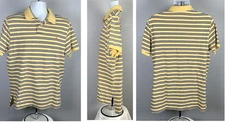 Ralph Lauren Polo Golf Horse Logo Short Sleeve Shirt Mens XL Yellow Striped