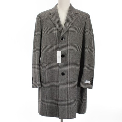 Cardinal of Canada NWT Sidney Top Coat Size 44R Gray / Black Plaid Poly / Wool