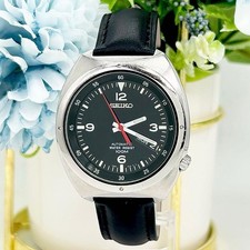 Orologio da polso Seiko 7S26-0120 automatico 100M argento nero da collezione 15+