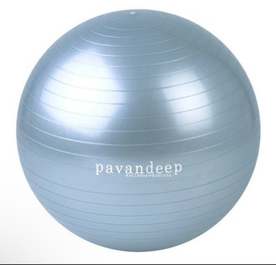 Pavandeepwellness 65cm Anti-burst Exercise Ball for Stability & Yoga Gray
