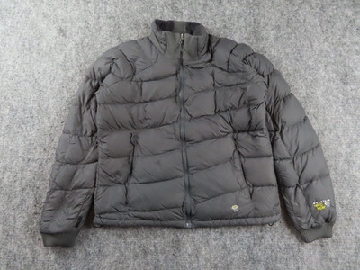 Mountain Hardwear Jacket Womens XL Gray Down Quilted Puffer Coat Outdoors Hiking