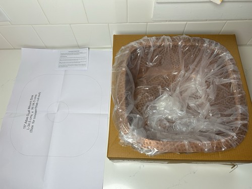 Monarch Abode Atlas Bar Prep Sink 15" 15 Inch Dual Mount Copper NEW 17091 - Picture 2 of 8