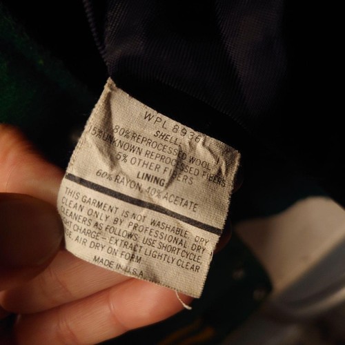 DeLONG Wool Stadium Jacket L Size USA Made 3519 - Picture 7 of 8