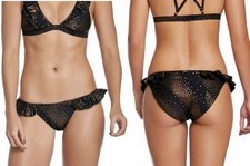 NWT Pilyq City of Stars Reversible Seamless Bikini S Top  M Bottoms BlacK 93773