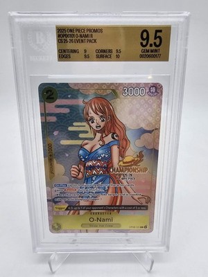 nami コールハーン バリー セット BGS 9.5 GEM MINT One Piece O-Nami OP06-101 Championship 25-26