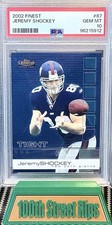 2002 Topps Finest Jeremy Shockey Rookie PSA 10 No. 87 New York Giants