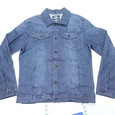 Buffalo David Bitton Trucker Jacket Mens Medium Blue Denim Outdoor Button Front