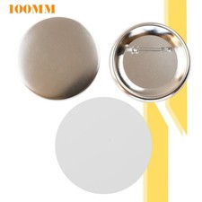100MM Metal Pin Back Button Emblem 100 Sets/Pack DIY Badge Button Making Parts