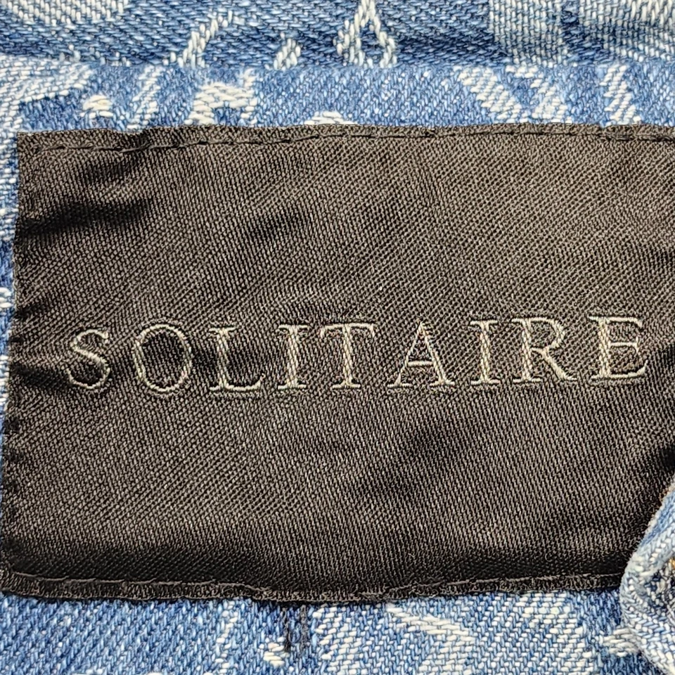 Chaqueta Solitaria Mujer M Azul Denim Estampado Paisley Blazer Boho Boho  Foto 4 de 4