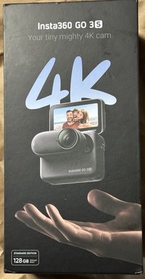 Insta360 GO 3S - 128 GB Black 4K Tiny Portable Vlogging Camera, Hands-Free POVs