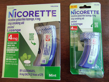 Nicorette Mini Nicotine Lozenges Stop Smoking Aid 4mg Mint/Exp 09/26 / 101 Count