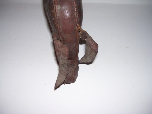 Antico peluche elefante in pelle fatto a mano vintage - Foto 5 di 5