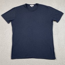 Gustin T Shirt Men's Size M Blue Short Sleeve Crewneck Made In USA Medium