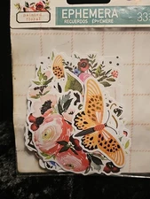 Prima Marketing Painted Floral - Ephemera w/Foil Accents, 656270