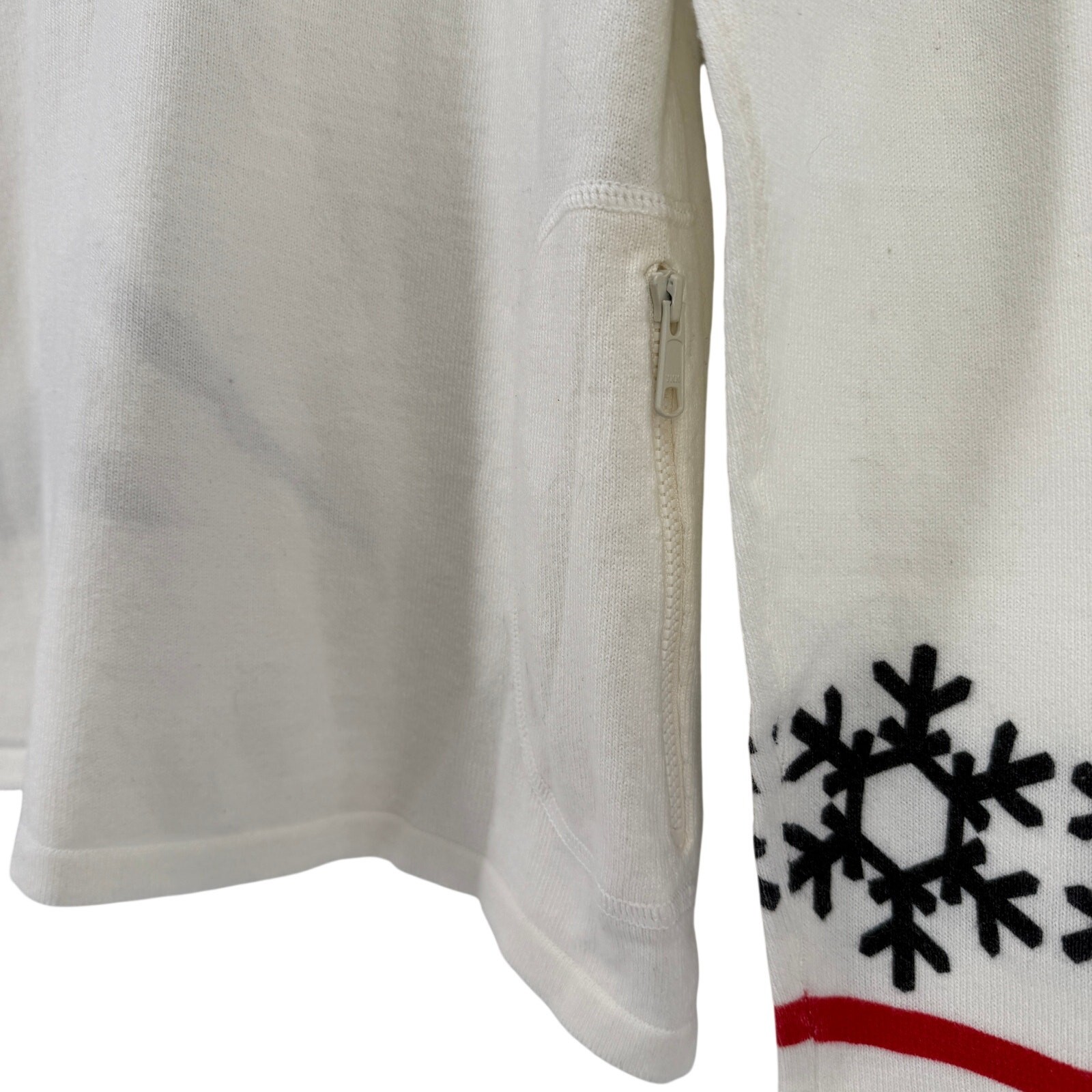 Icelandic Design Cleo Half Zip Ski Sweater Womens Sz Large Zermatt Switzerland