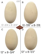 4 Empty VTG HUGE 12” Blown Goose Eggs Blown White Shell Pysanky Butterk One Hole