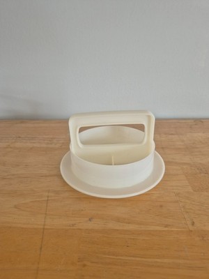 TUPPERWARE Large 4.5''  Burger Press #1926 & Orange Ring #1925
