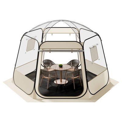 Uimoso Pop-up-Bubble-Zelt für 8-10 Personen, 336x305x220cm, transparent