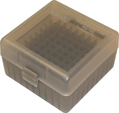 MTM RS-100-41 100 Round Rifle Ammo Box | Flip-Top | 223 204 Ruger 6x47 | Indestr