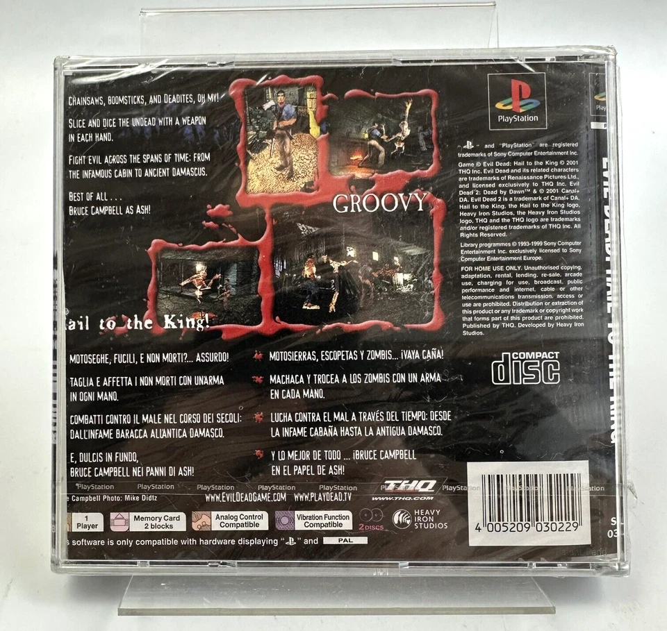 PS1 Evil Dead: Hail To the King, New And Factory Sealed - **Flaw** - Image 2 of 4