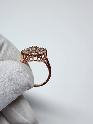 Gold, Rose, Silver Plated Round Shape Wedding Ring For Women With Cubic Zirconia