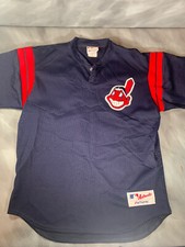 Vintage Omar Vizquel Jersey Majestic Large Cleveland Indians Wahoo Guardians MLB