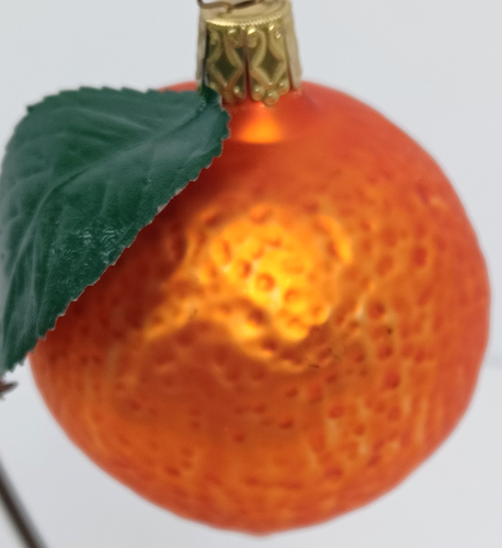 Vintage Orange Obst Zitrus Glas Ornament 2,5" Germany Inge Glas Alte Welt - Bild 2 von 5