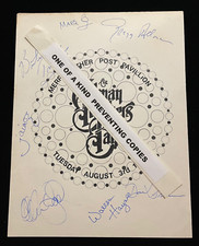 ALLMAN BROTHERS BAND SIGNED AUTOGRAPHED 1993 TOUR BUTTON SHEET w/ GREGG & BUTCH