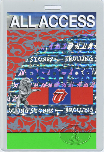 ROLLING STONES 1997-98 BRÜCKEN NACH BABYLON laminiert Backstage Pass AA - Bild 1 von 2