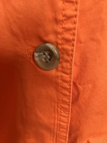 Liz Claiborne 100% Cotton Orange Long Sleeve Button Up Jacket Women's Size 2X - 第 4/6 張圖片