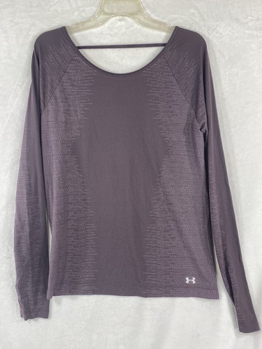 NWT Under Armour Long Sleeve Shirt Lot Bulk Set (2) purple blue Womens LARGE - Picture 7 of 12