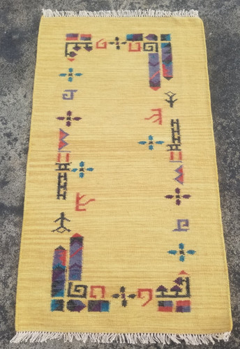 Vintage Traditional Handmade Beautiful Moroccan Kilim Floor Rug Carpet 120x68 cm