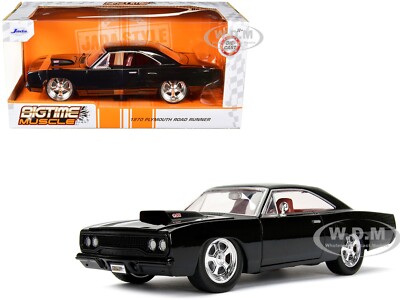 1970 PLYMOUTH ROAD RUNNER 440 BLACK 1/24 DIECAST MODEL CAR