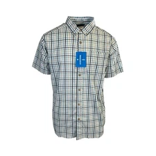 Columbia Men's Ripple Blue Multi Gingham Rapid Rivers II S/S Shirt (431)