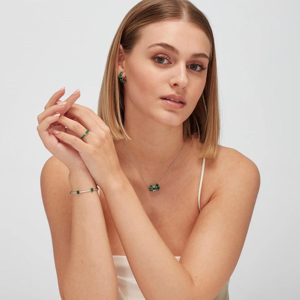 BROSWAY FANCY ORECCHINO SINGOLO CON ZIRCONI IN ARGENTO 925 FLG06 LIFE GREEN - Immagine 4 di 4