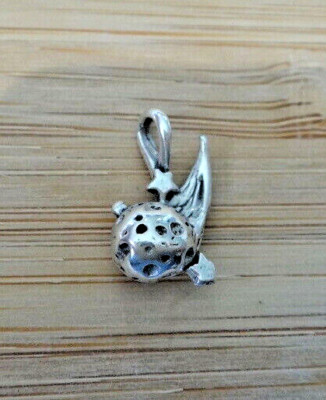 Sterling Silver 3D 15x14mm Solid Shooting Star Comet Meteor Meteorite Charm! 
