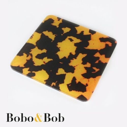 Acrylic Tortoiseshell Design Coaster - Fun & Quirky Homeware - 60s/70s - Printed