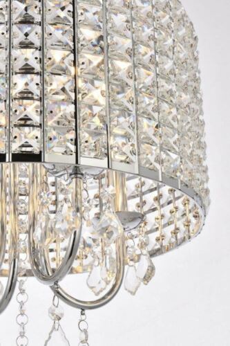 Round Crystal Shade Flush Mount 4 Light Dining Room Bedroom or Bathroom Lighting - Picture 7 of 9