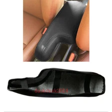 Fit For Honda Fit 2014-2020 Black Leather Central Console Armrest Box Cover Trim